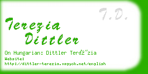 terezia dittler business card
